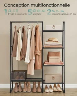 Best Sale SONGMICS Banc à chaussures avec 3 compartiments 30 x 60 x 44 cm beige naturel