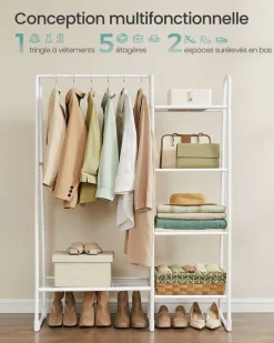 Best Sale SONGMICS Banc à chaussures avec 3 compartiments 30 x 60 x 44 cm beige naturel