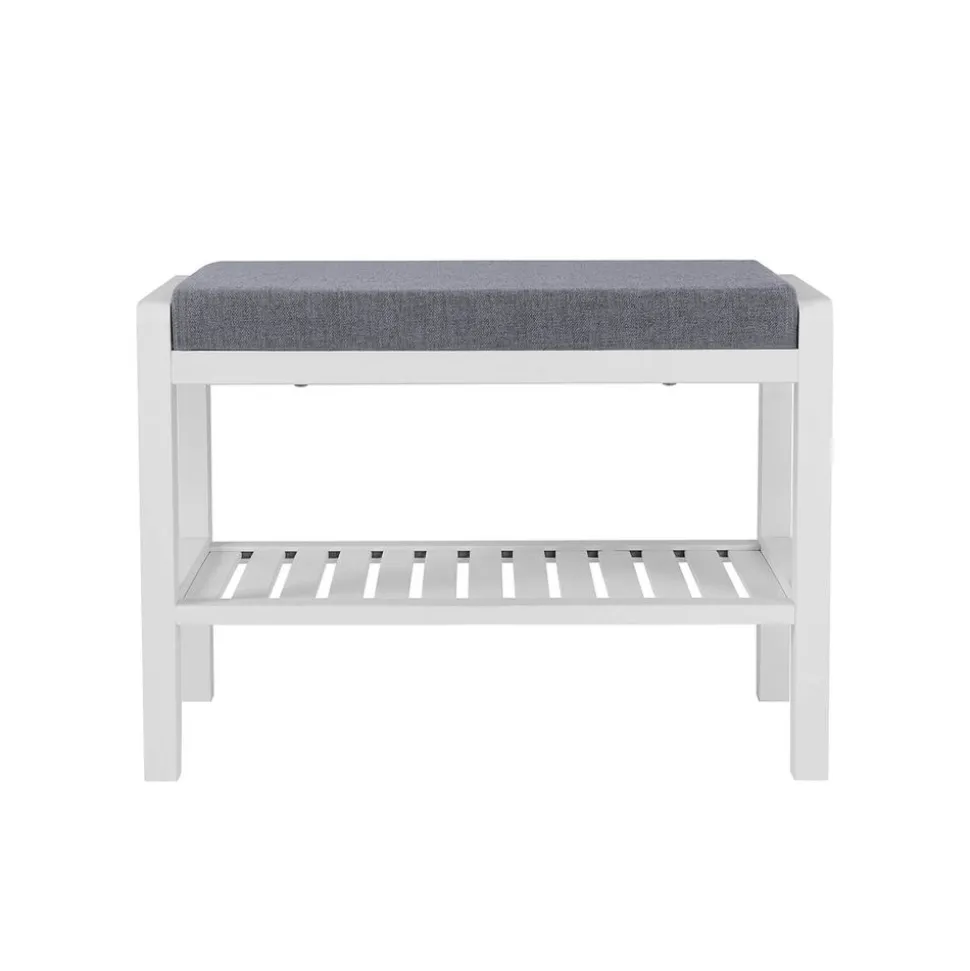 Outlet SONGMICS Banc à chaussures bambou Blanc