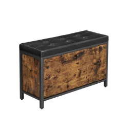 Cheap SONGMICS Banc à chaussures banquette Brun Vintage Noir