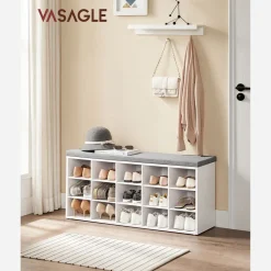 New SONGMICS Banc à chaussures blanc