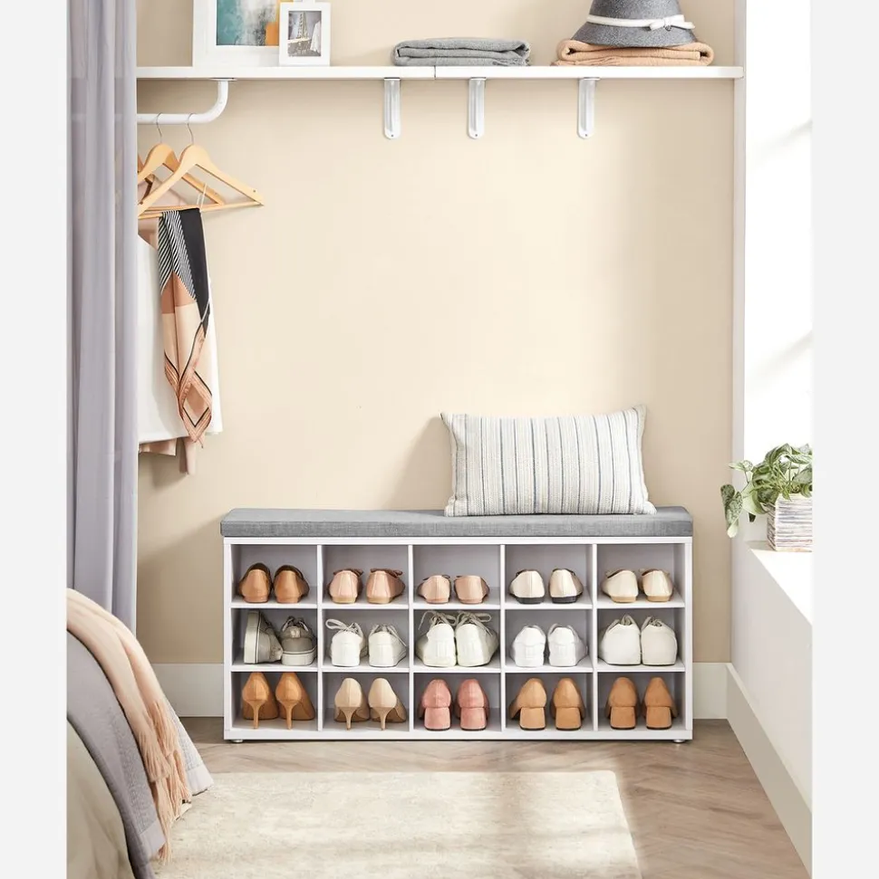 New SONGMICS Banc à chaussures blanc