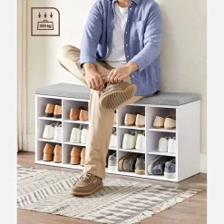 New SONGMICS Banc à chaussures blanc