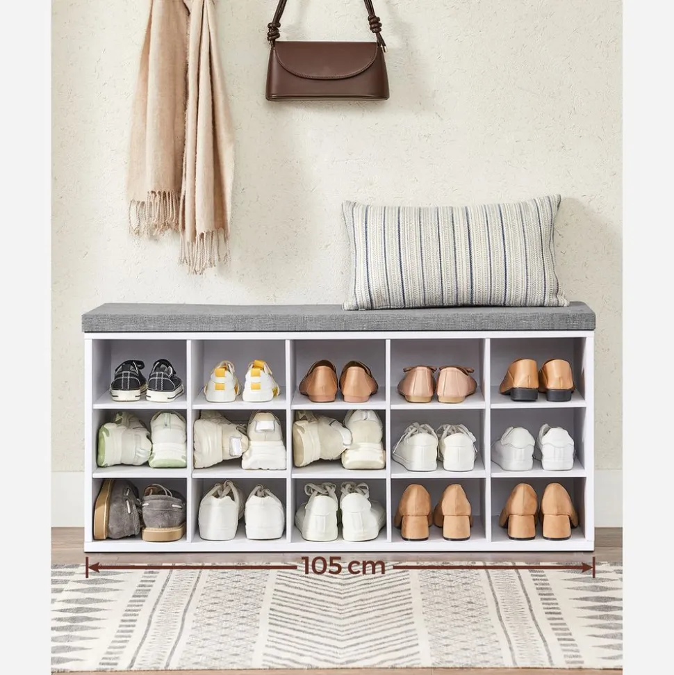 New SONGMICS Banc à chaussures blanc