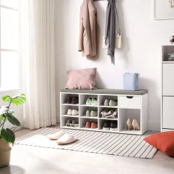 New SONGMICS Banc à chaussures Blanc