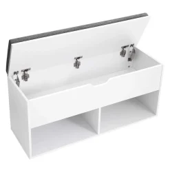 Best SONGMICS Banc à chaussures coussin Blanc