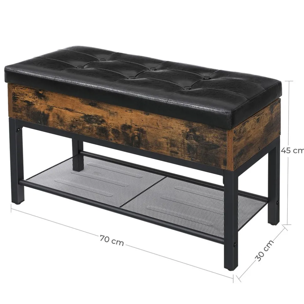 Best Sale SONGMICS Banc à chaussures industriel Marron Rustique