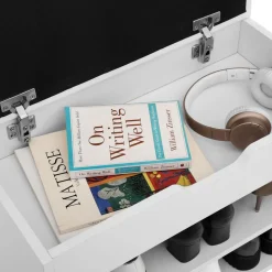 Sale SONGMICS Banc à chaussures M Blanc