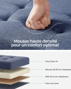 Best SONGMICS Banc de rangement 41 cm taupe clair