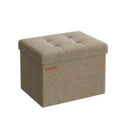 Fashion SONGMICS Banc de rangement en velours noir d'encre