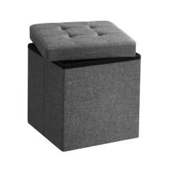 Fashion SONGMICS Banc de rangement gris