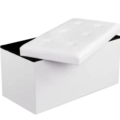 Sale SONGMICS Banc de rangement 80L Blanc