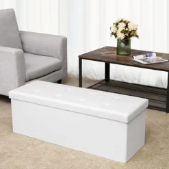 Cheap SONGMICS Banc de rangement 150L blanc