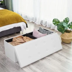 Flash Sale SONGMICS Banc de rangement 120L Blanc