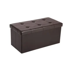 Fashion SONGMICS Banc de rangement 80L brun