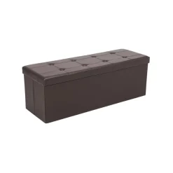 Cheap SONGMICS Banc de rangement 120L brun Marron