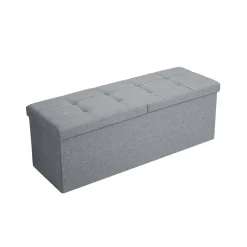 Best Sale SONGMICS Banc de rangement 120L gris Gris Clair