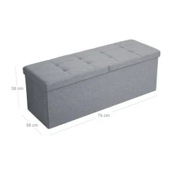 Best Sale SONGMICS Banc de rangement 120L gris Gris Clair