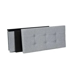 Cheap SONGMICS Banc de rangement 86L gris clair Marron Rustique