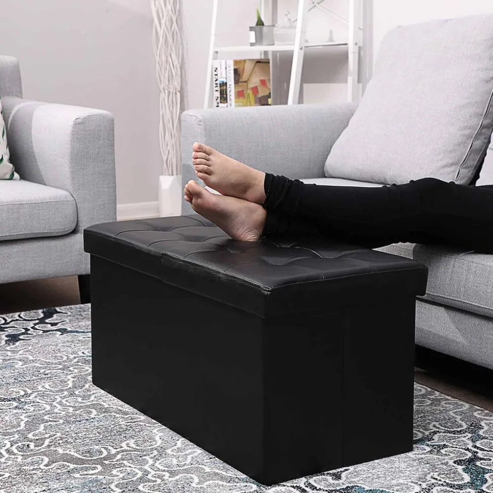 Store SONGMICS Banc de rangement 80L noir