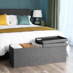 Best SONGMICS Banc de rangement 150L noir