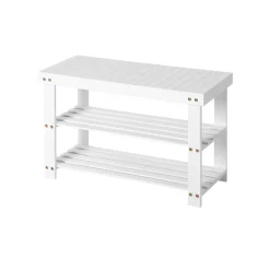 Clearance SONGMICS Banc étagère bambou