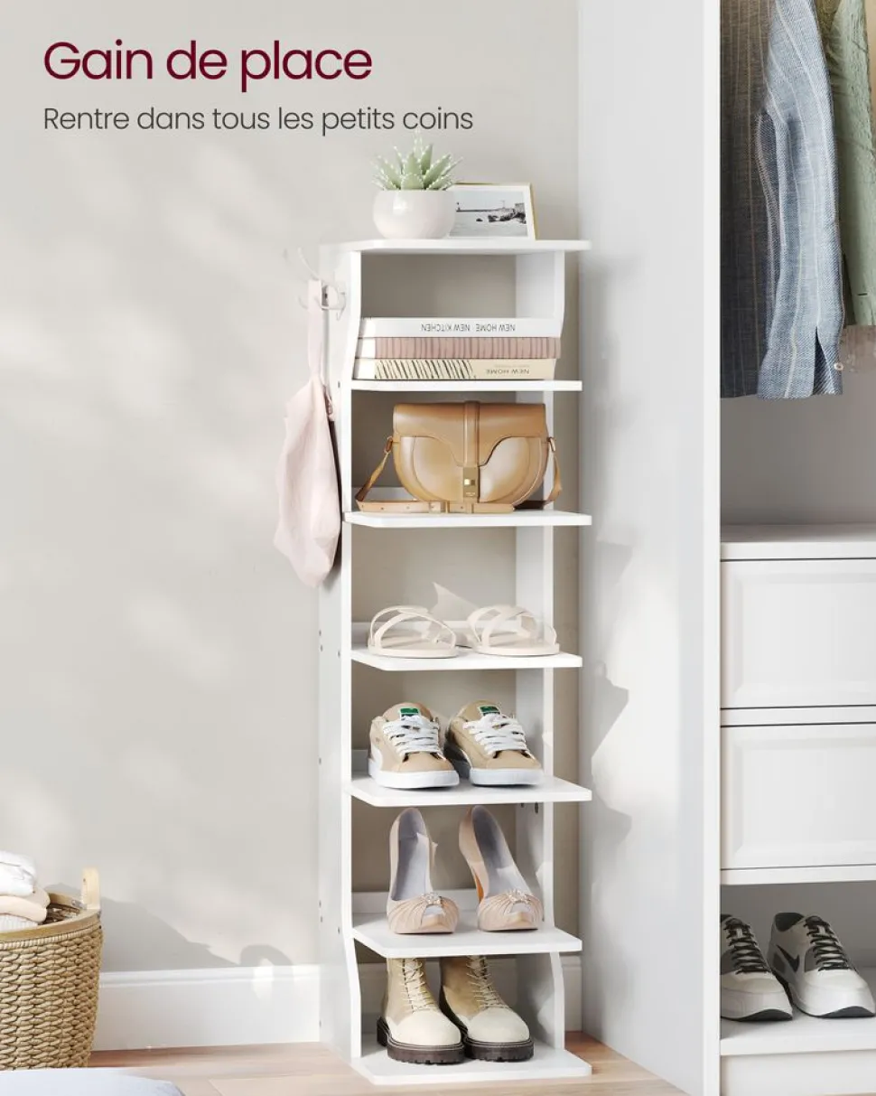 Shop SONGMICS B0BSH2L8Y2Banc à chaussures marron rustique