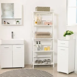 Cheap SONGMICS Bibliothèque à 5 niveaux Marron Rustique