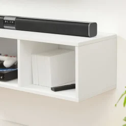 Shop SONGMICS Bibliothèque à 3 niveaux 80 x 24 x 93 cm blanc