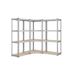 Online SONGMICS Bibliothèque à 6 niveaux porte imitation rotin beige chêne et blanc perle