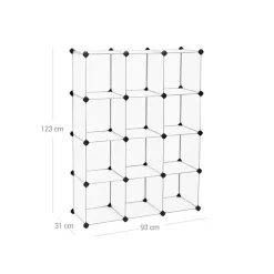 Outlet SONGMICS Bibliothèque 8 casiers blanc