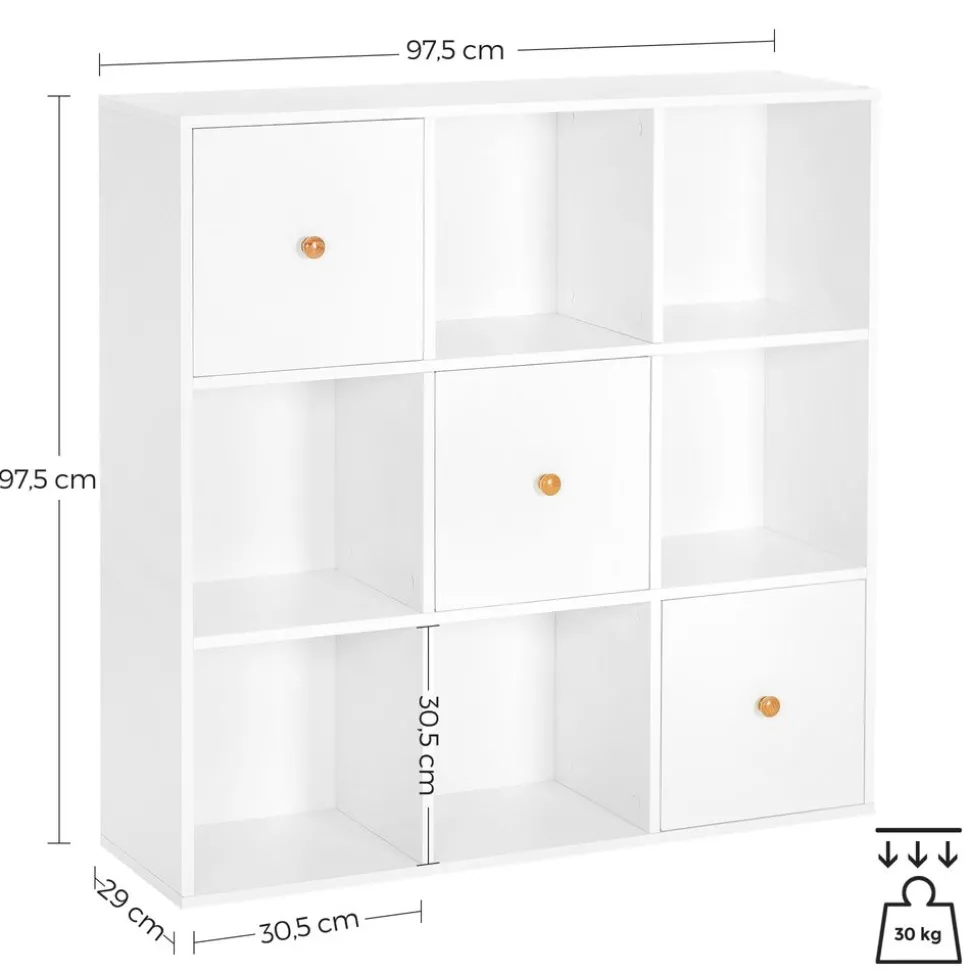 Flash Sale SONGMICS Bibliothèque 9 cubes Blanc