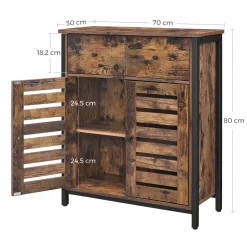 Clearance SONGMICS Bibliothèque 6 niveaux Marron Rustique + Noir