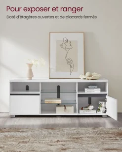 Outlet SONGMICS Bibliothèque 4 niveaux Blanc