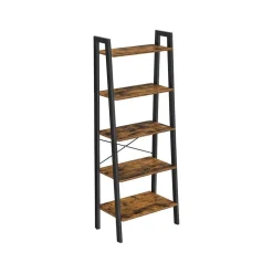 Online SONGMICS Bibliothèque 5 niveaux industriel Brun Vintage Noir