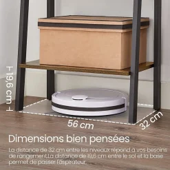 Online SONGMICS Bibliothèque 5 niveaux industriel Brun Vintage Noir