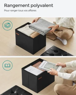 New SONGMICS Bibliothèque 5 niveaux noir et gris