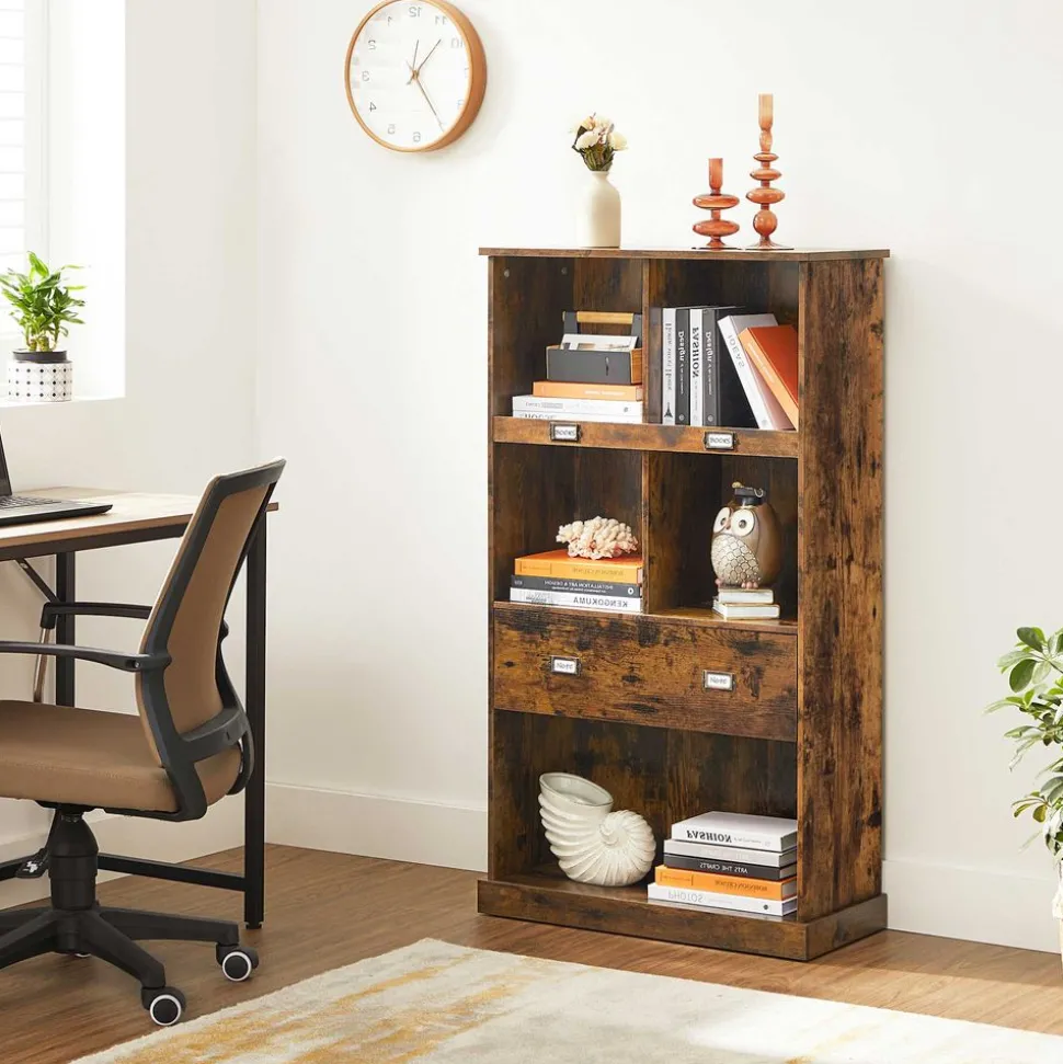 Flash Sale SONGMICS Bibliothèque 4 niveaux rustique Marron Rustique