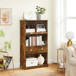 Flash Sale SONGMICS Bibliothèque 4 niveaux rustique Marron Rustique