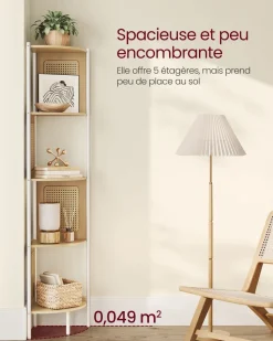 Clearance SONGMICS Bibliothèque arbre avec étagères à 5 niveaux blanc nuage
