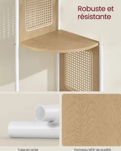 Clearance SONGMICS Bibliothèque arbre avec étagères à 5 niveaux blanc nuage