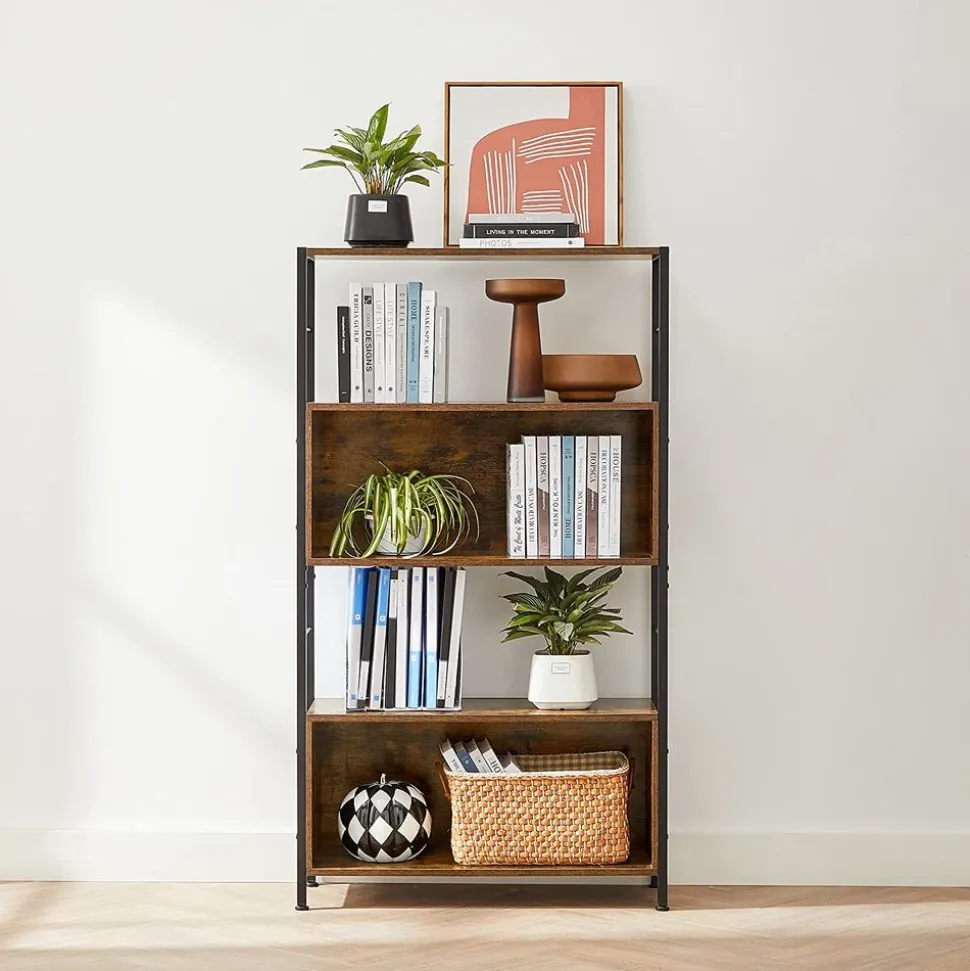 Outlet SONGMICS Bibliothèque cases industriel Noir