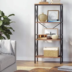 Best Sale SONGMICS Bibliothèque design X Noir