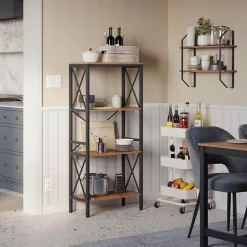 Best Sale SONGMICS Bibliothèque design X Noir