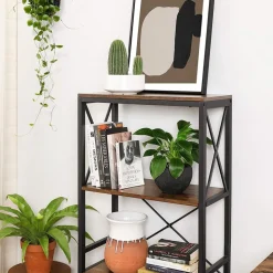 Best Sale SONGMICS Bibliothèque design X Noir