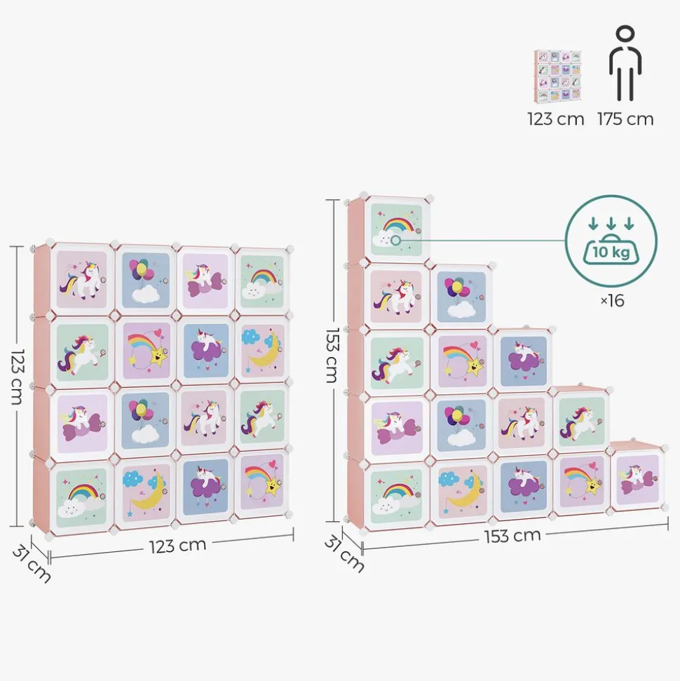 Outlet SONGMICS Bibliothèque enfant bois