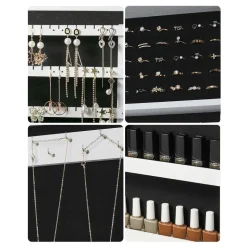 Clearance SONGMICS Bibliothèque moderne grège Blanc