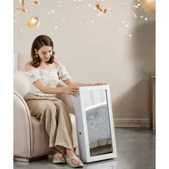 Clearance SONGMICS Bibliothèque moderne grège Blanc