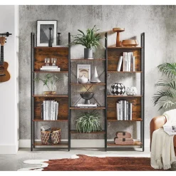 Fashion SONGMICS Bibliothèque zigzag blanc