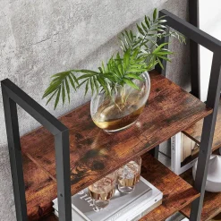 Fashion SONGMICS Bibliothèque zigzag blanc